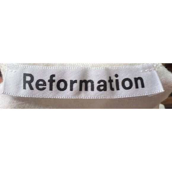Reformation Nero Open Back Body Con Ivory Knit Midi Dress  Size Large - Picture 5 of 7